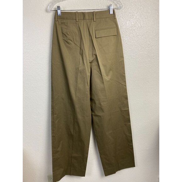 NEW There Was One Pleat Man's Pants Army Green Size 40 Made in Italy Career - Picture 2 of 16